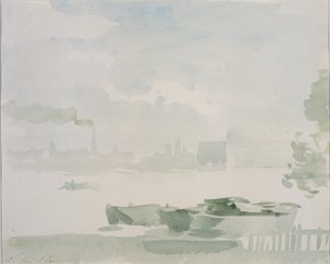 チェルシーリーチ（紙にトイレ、カードに貼り付け） 作： Philip Wilson Steer